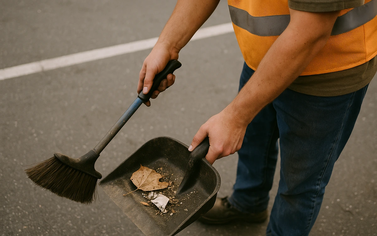 Parking lot cleaning contractor
